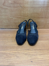 Load image into Gallery viewer, Chanel
Interlocking CC Logo Suede Slingback Pumps

