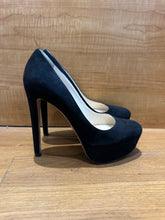 Load image into Gallery viewer, Prada Black Suede Platform Pumps
