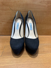 Load image into Gallery viewer, Prada Black Suede Platform Pumps
