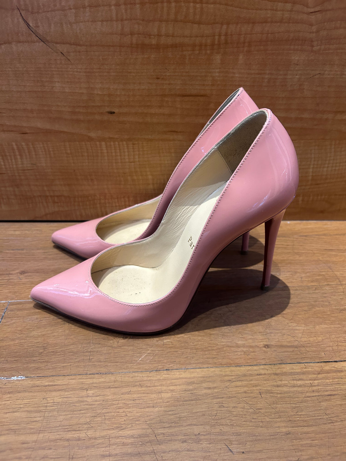 Christian Louboutin Pink Patent  Leather Pumps