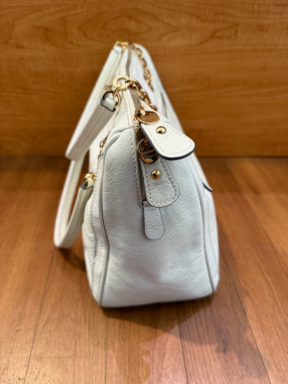 Ferragamo Fanya Tote White