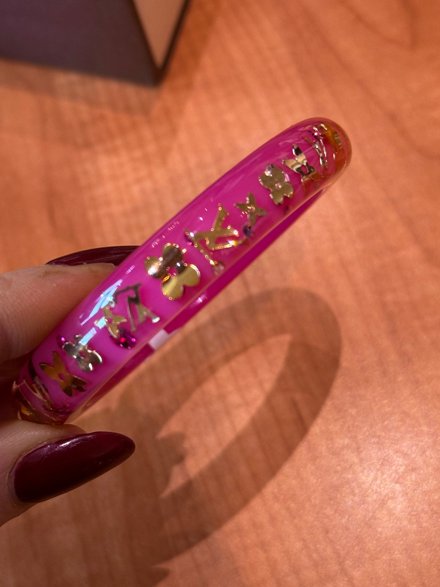 Louis Vuitton Pink Resin Inclusion bracelet