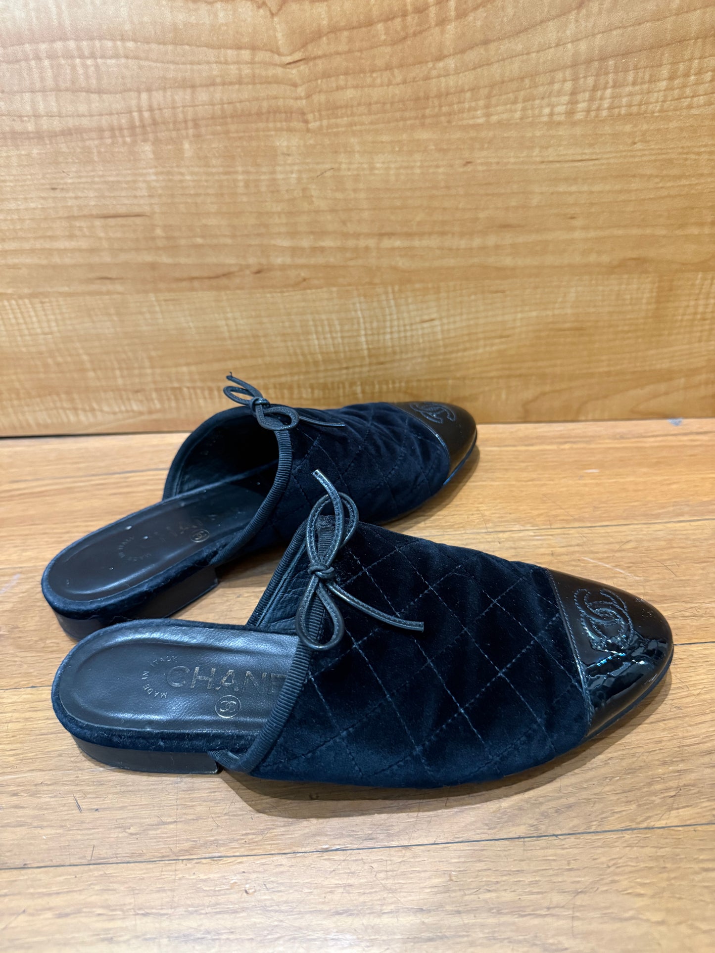 Chanel Logo Mules