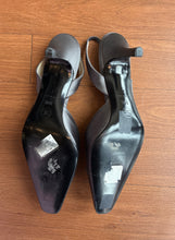 Load image into Gallery viewer, Chanel Satin Crystal Slingback Sandals Size 8.5
