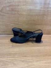 Load image into Gallery viewer, Chanel
Interlocking CC Logo Suede Slingback Pumps
