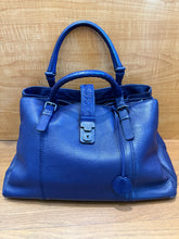 Load image into Gallery viewer, Bottega Veneta Blue Cervo Leather Medium Roma Tote
