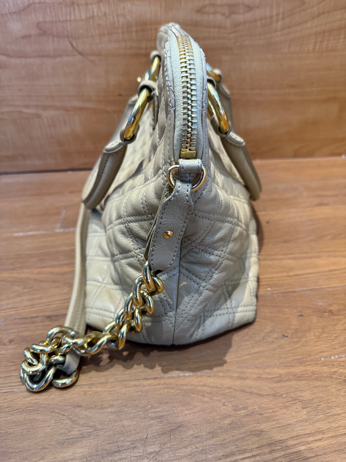 Marc Jacobs Lacquered Goatskin Quilted Karlie Satchel