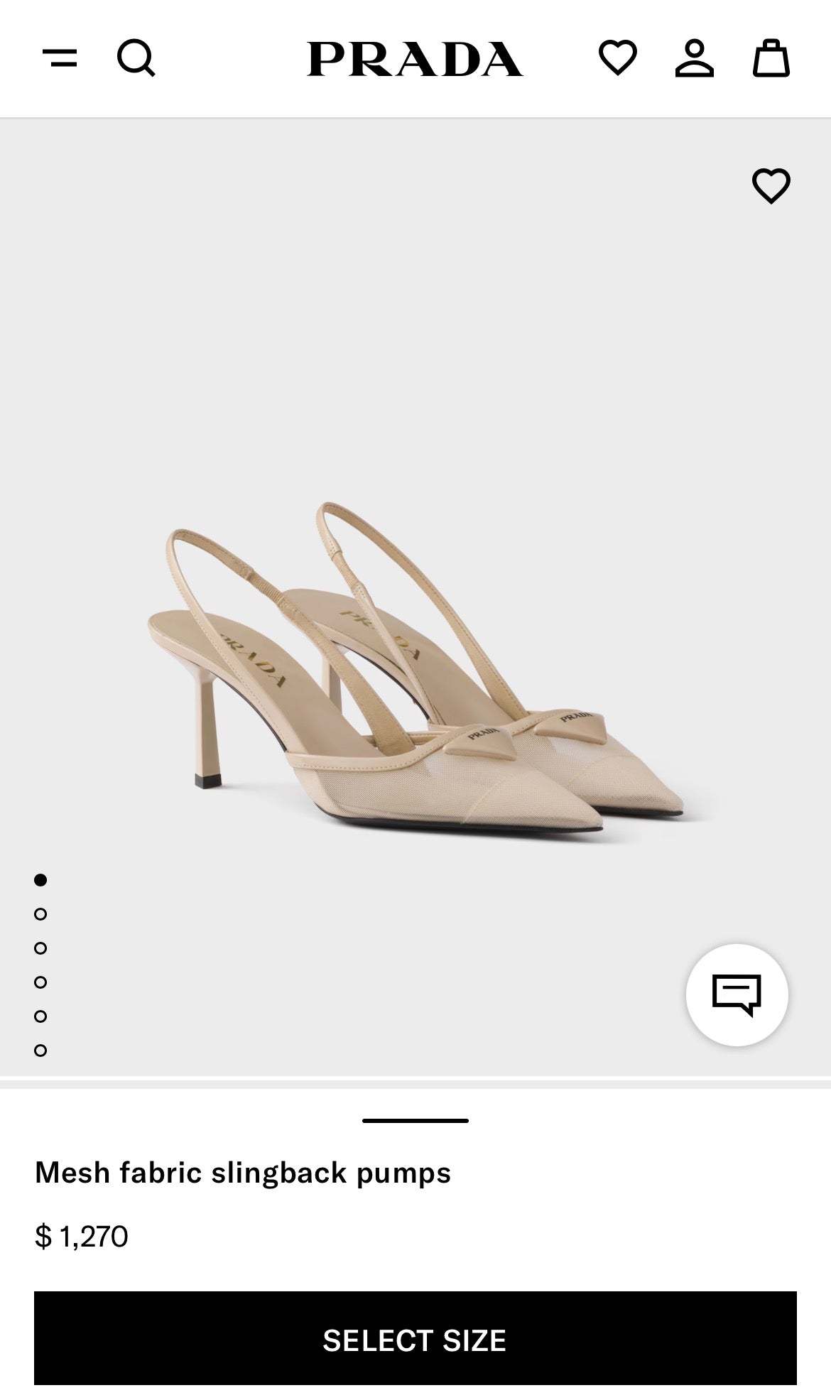 Prada Mesh Fabric Slingback Pumps