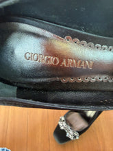 Load image into Gallery viewer, Giorgio Armani Black Satin Pumps
