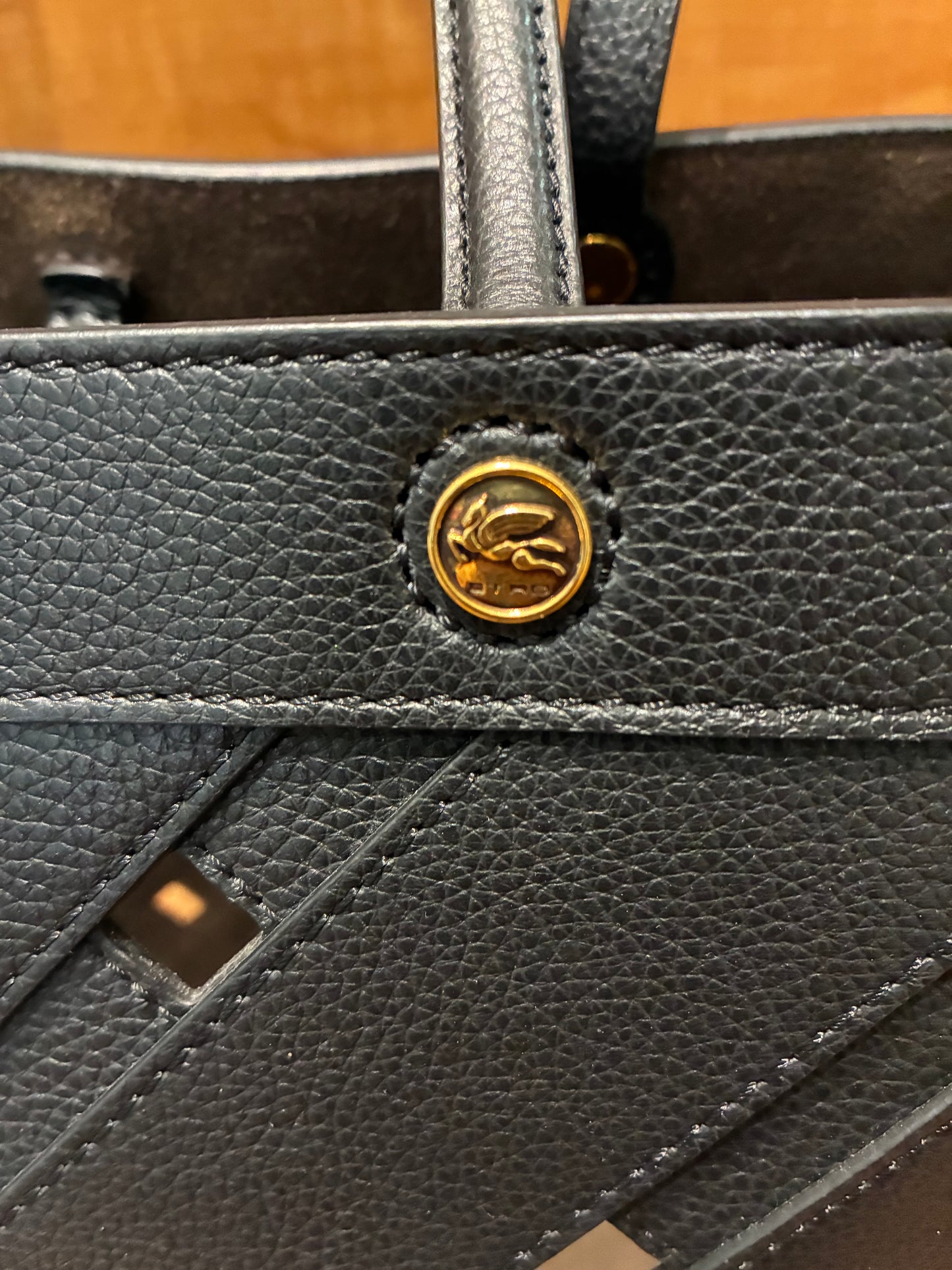 Etro Medium Woven Leather Bag