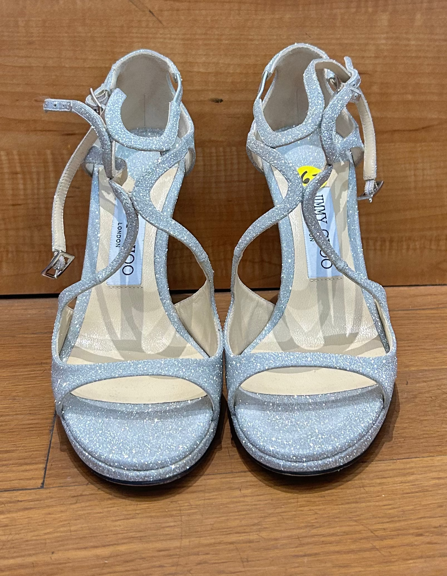 Jimmy Choo Dusty Glitter Sandals