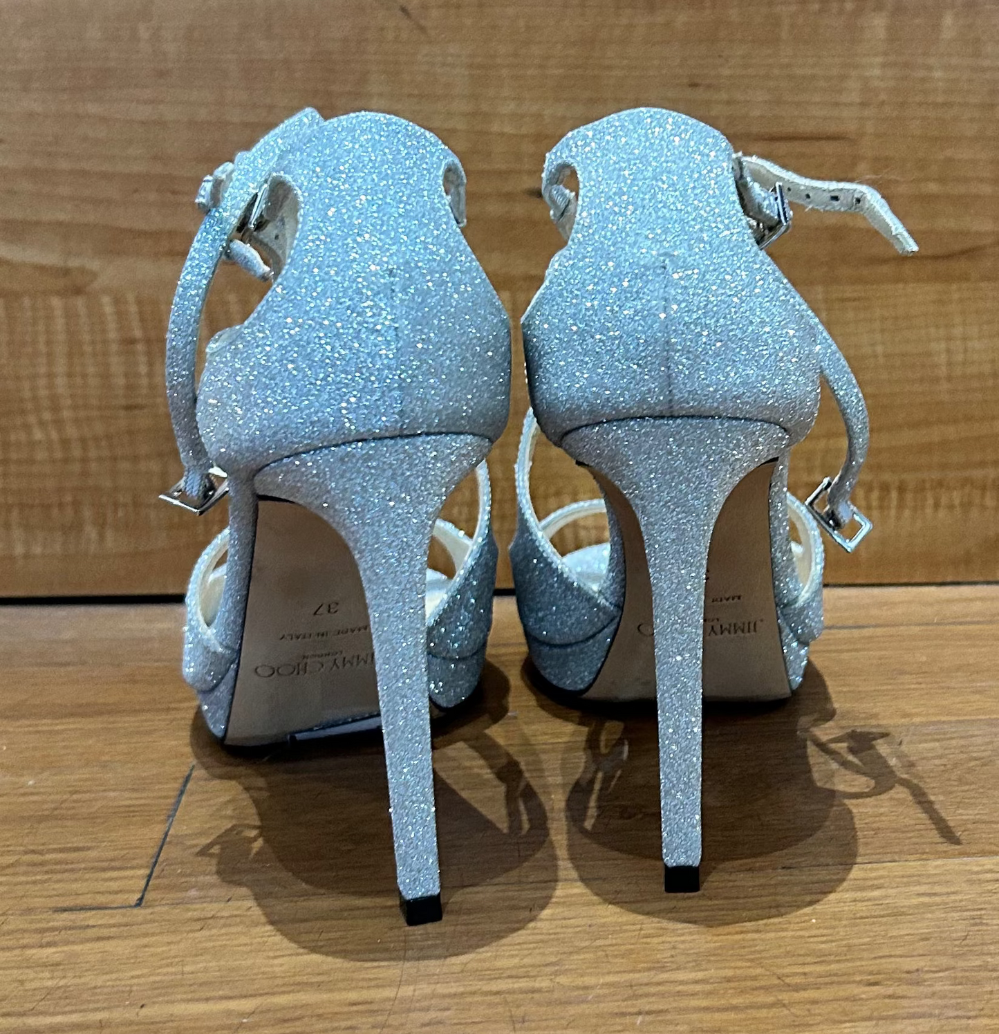 Jimmy Choo Dusty Glitter Sandals