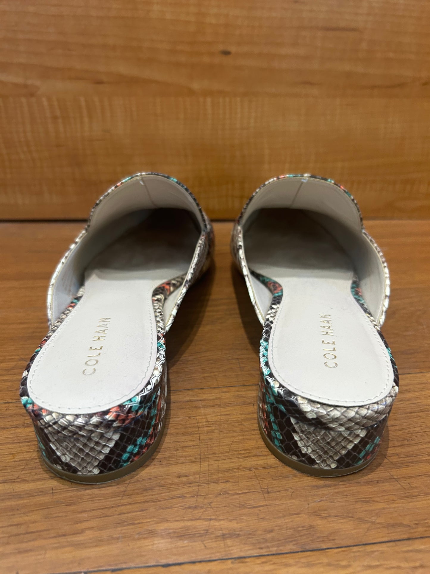 Cole Haan Snake Skin Print Mules