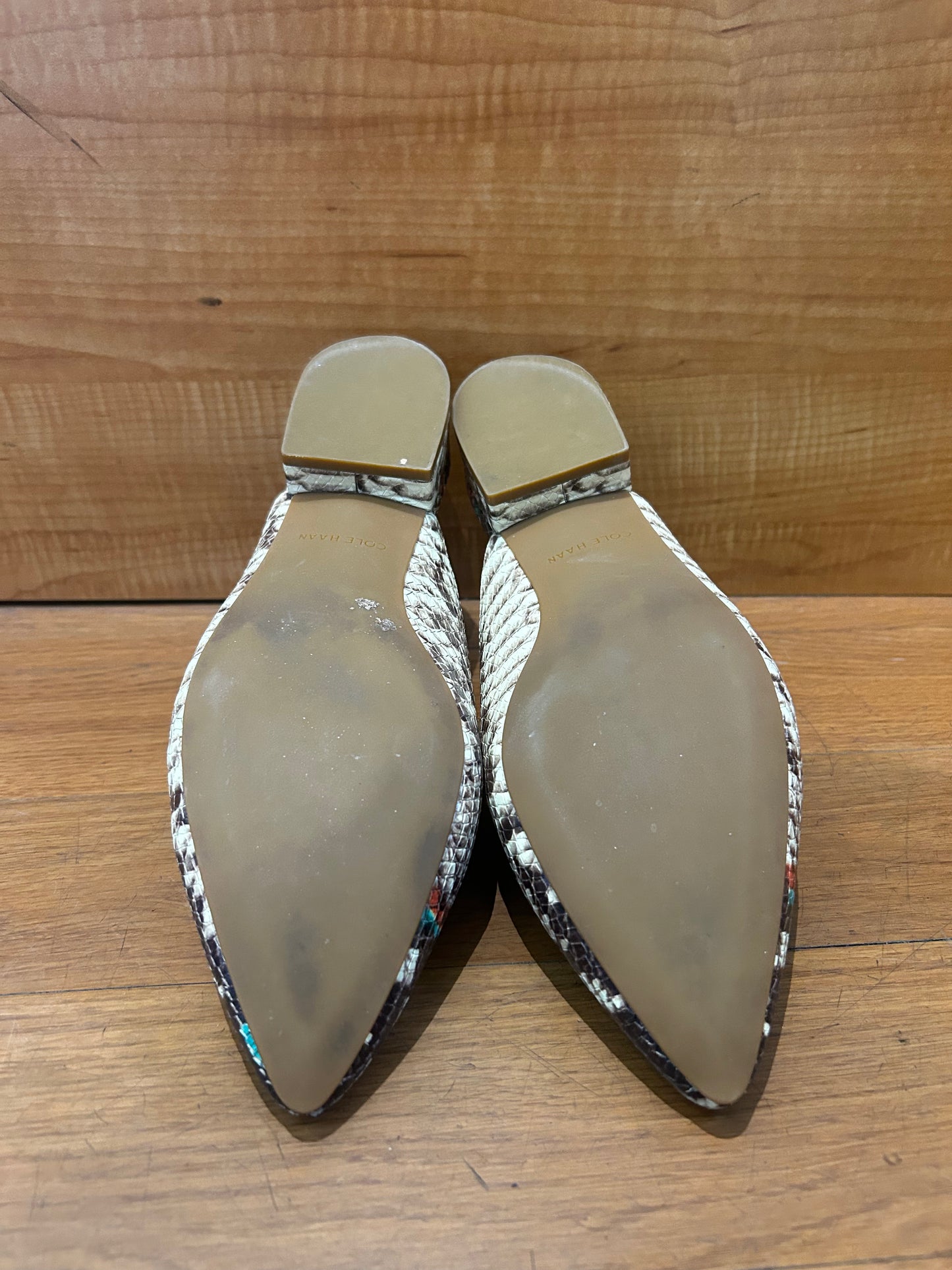 Cole Haan Snake Skin Print Mules