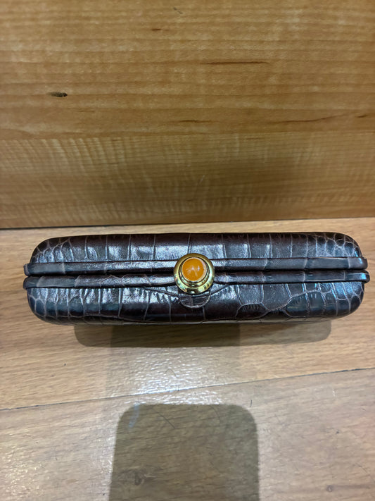 Oscar De La Renta Crocodile Box Clutch