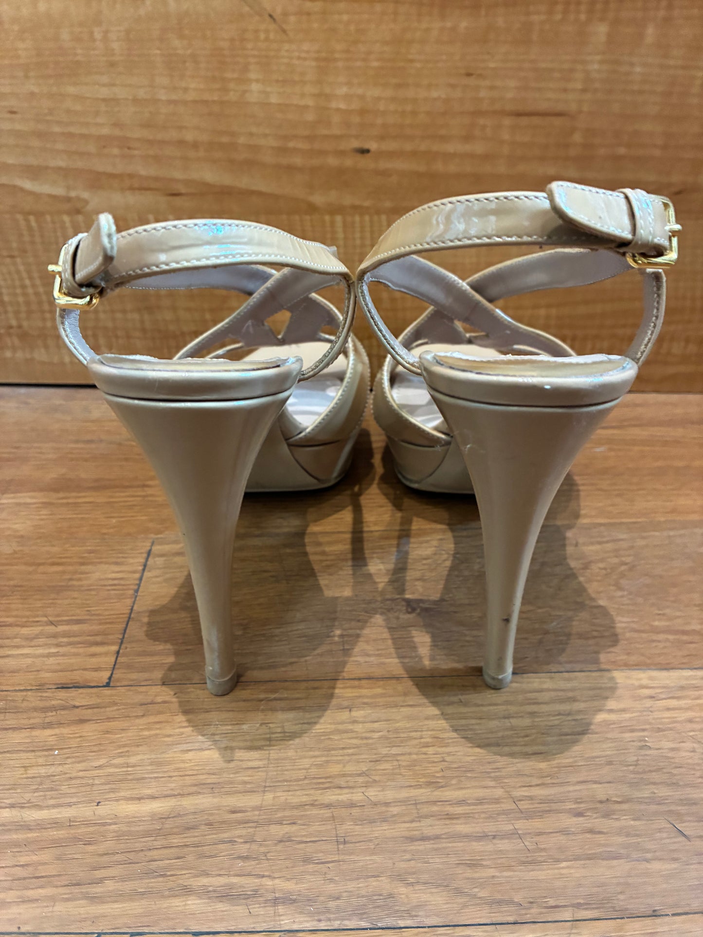 Miu Miu Patent Leather Slingback Sandals