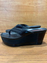 Load image into Gallery viewer, Prada Platform Wedge Thong Sandal Size 6.5
