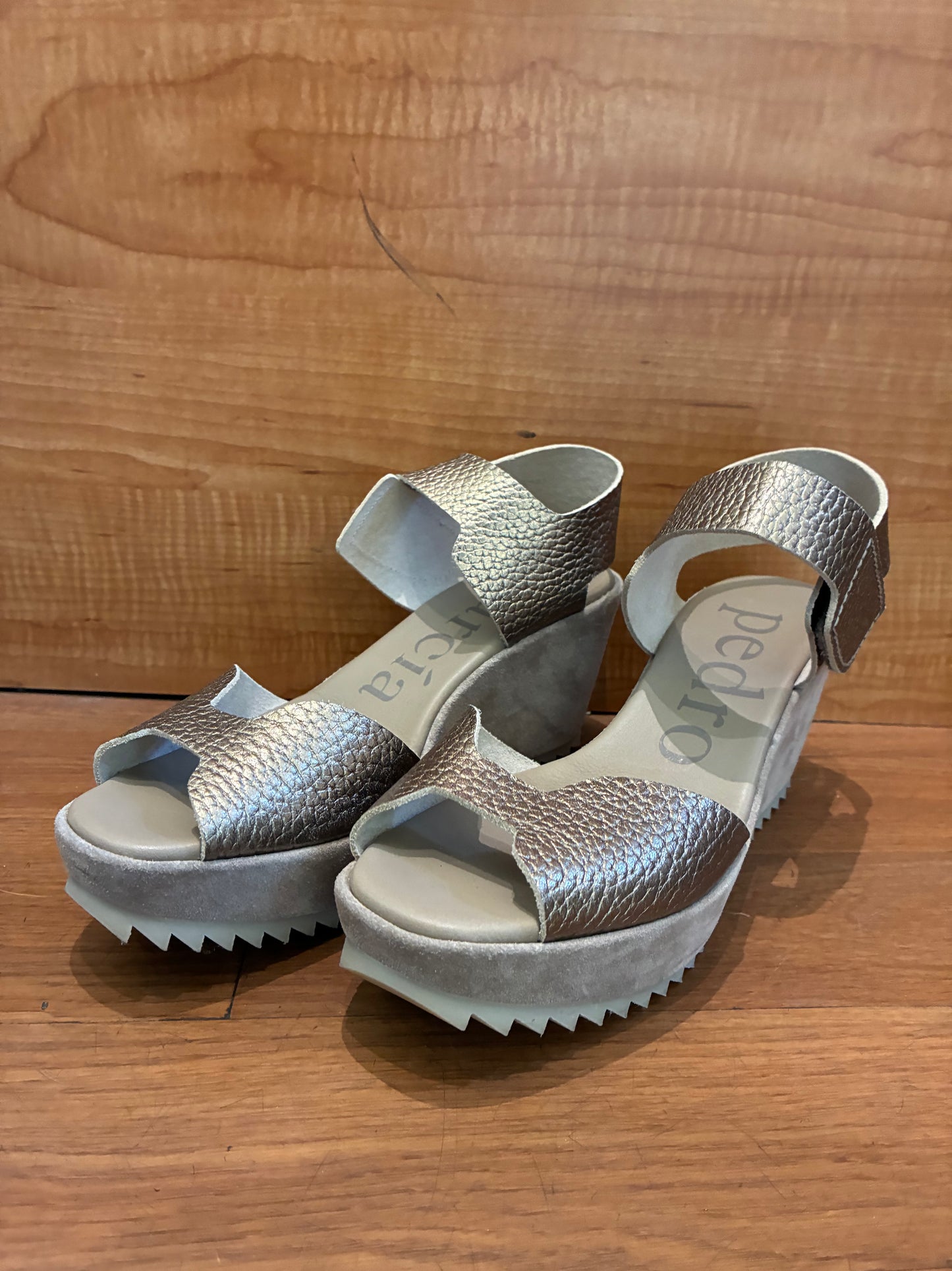 Pedro Garcia Metallic Fama Sandals