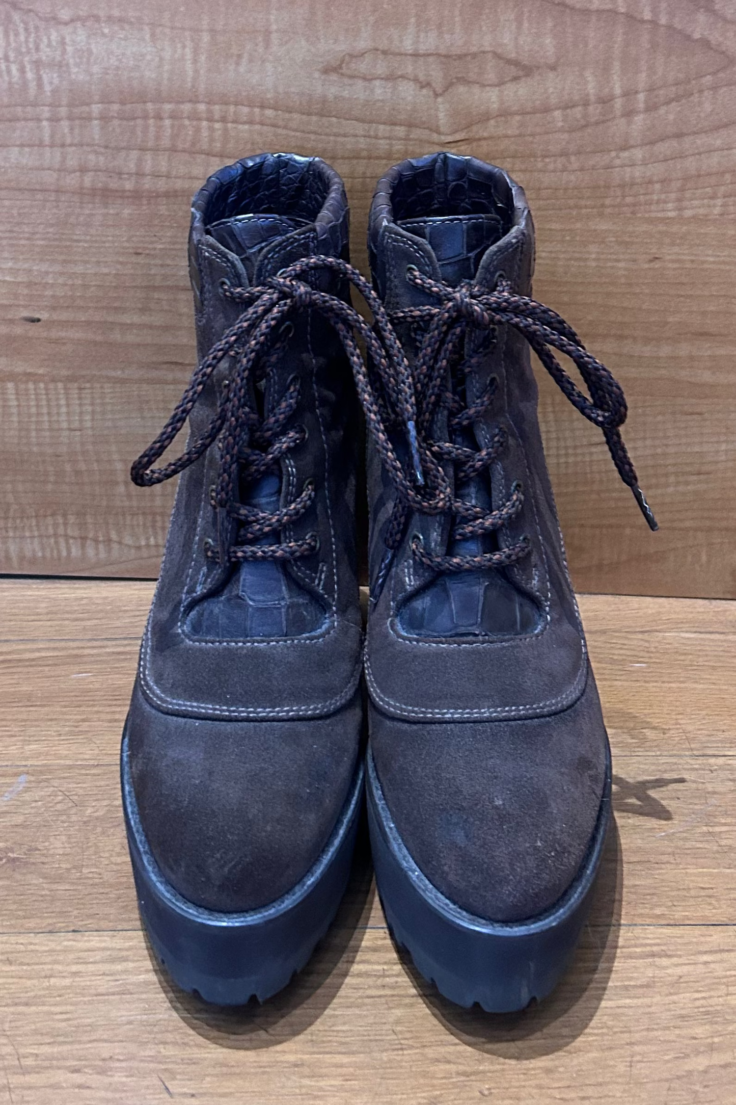 Stuart Weitzman Platform Lace Up Boots