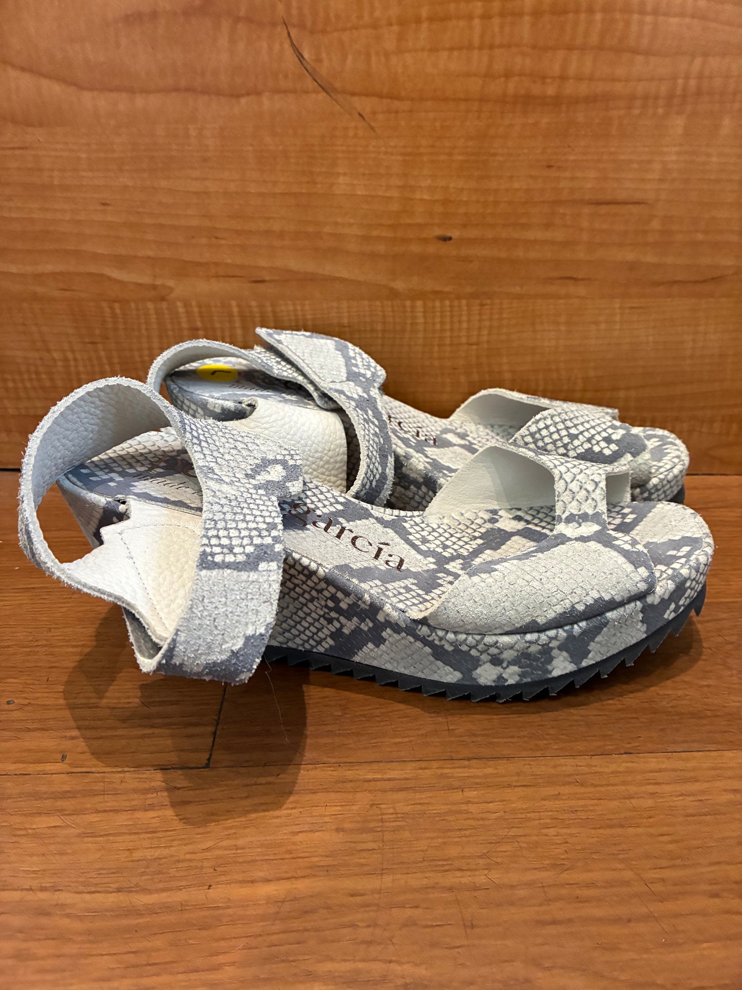 Pedro Garcia Snake-Print Wedge Heel