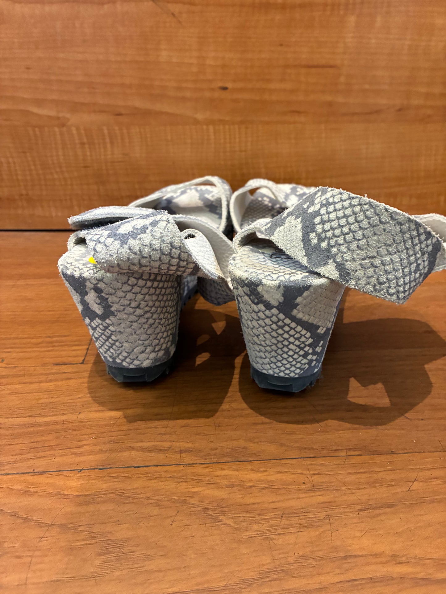 Pedro Garcia Snake-Print Wedge Heel