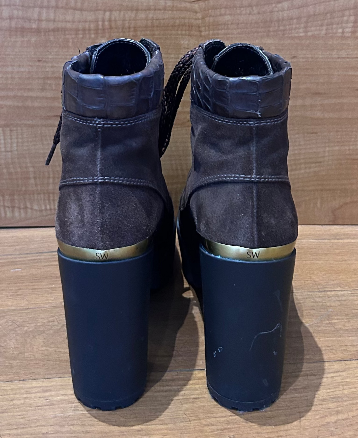 Stuart Weitzman Platform Lace Up Boots