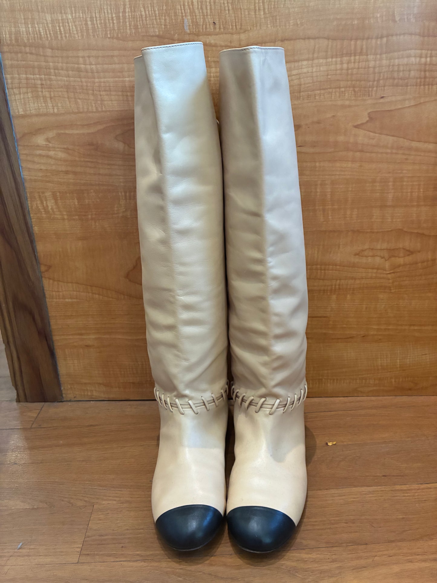 Chanel Lace-Up Riding Boots