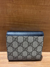 Load image into Gallery viewer, GUCCI

Dollar Calfskin GG Supreme Monogram Medium GG Marmont Wallet Black Beige Ebony
