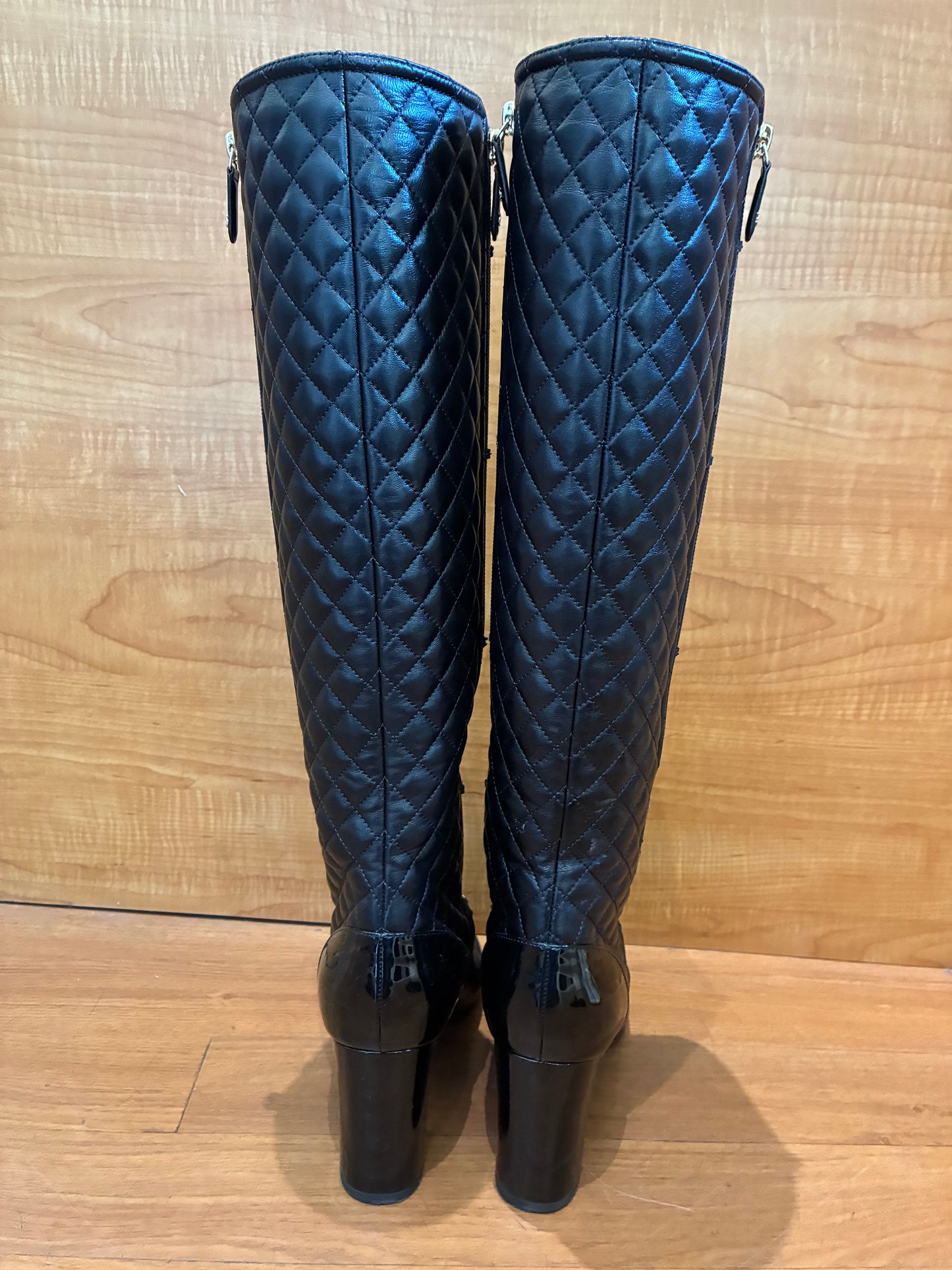 Chanel Leather Chain High Boots