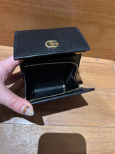 Load image into Gallery viewer, GUCCI

Dollar Calfskin GG Supreme Monogram Medium GG Marmont Wallet Black Beige Ebony

