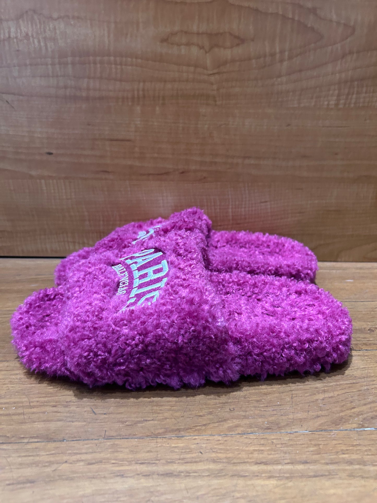 Balenciaga Cities Paris Furry Slide Sandals