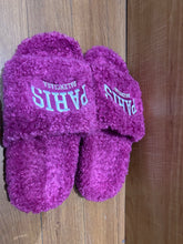 Load image into Gallery viewer, Balenciaga Cities Paris Furry Slide Sandals Size 7
