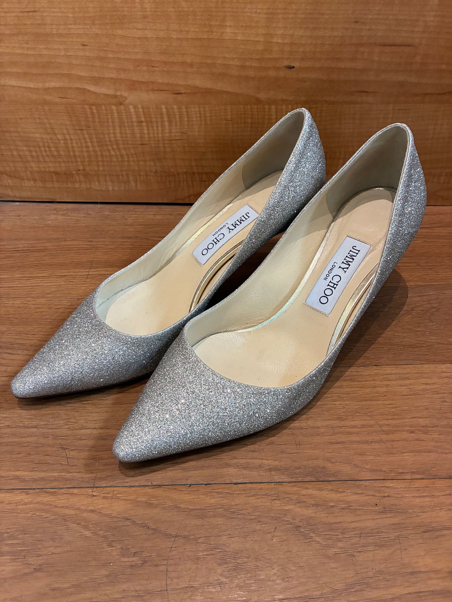Jimmy Choo Glitter Pumps