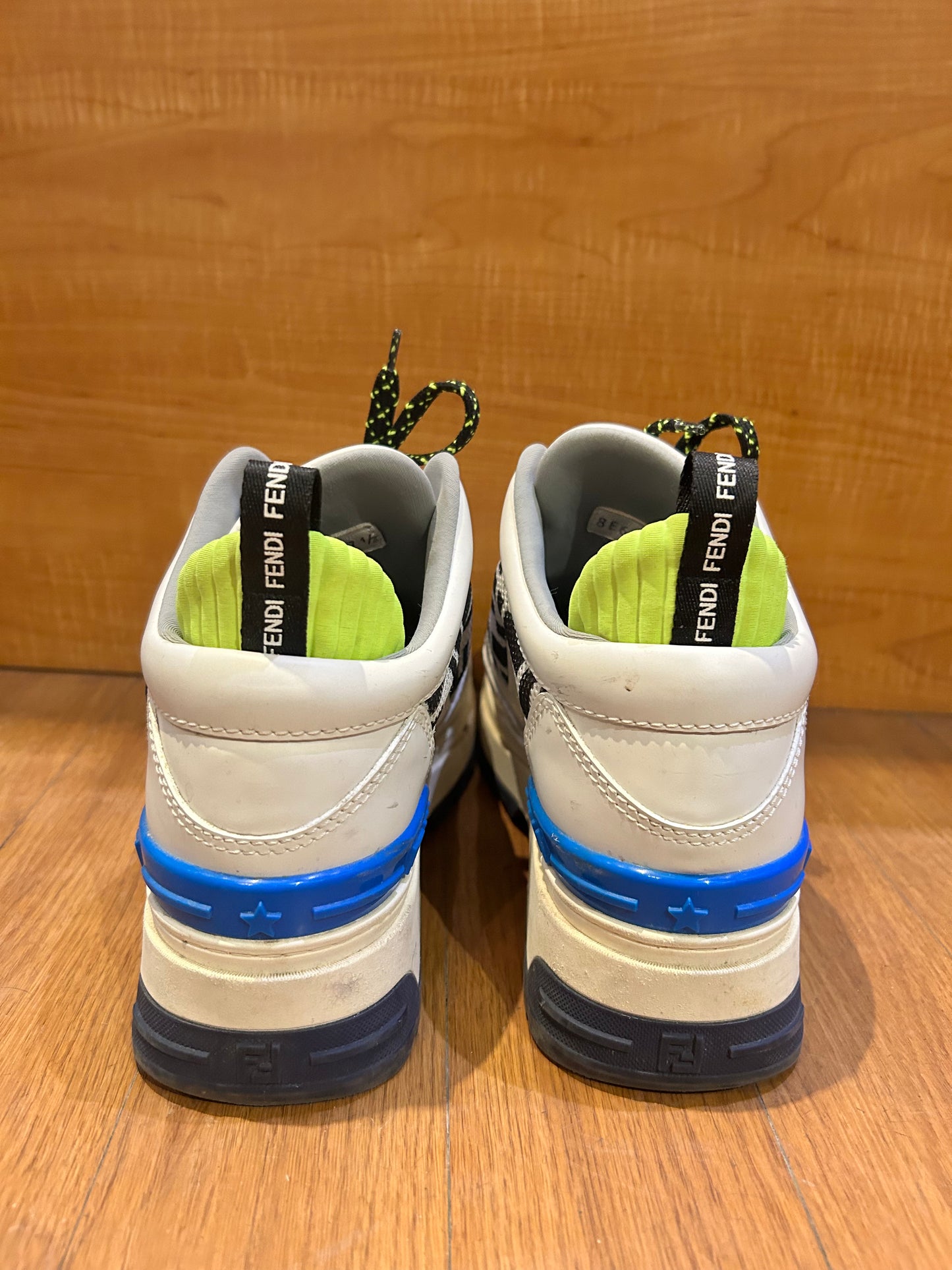 Fendi Zucca FF Logo Leather Chunky Sneakers