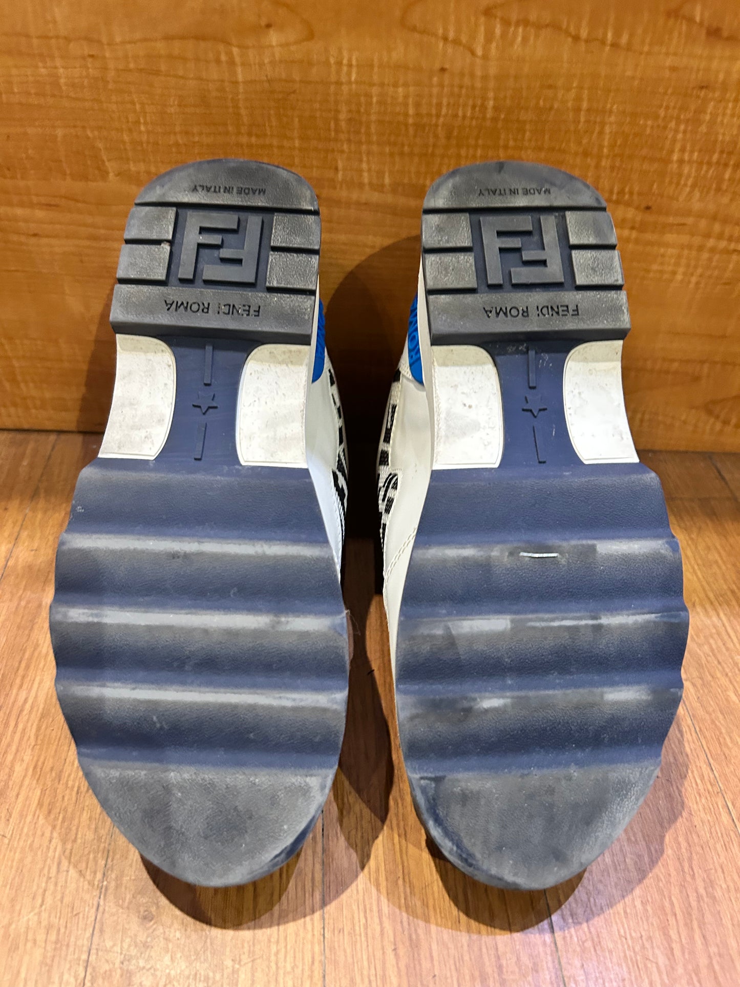 Fendi Zucca FF Logo Leather Chunky Sneakers