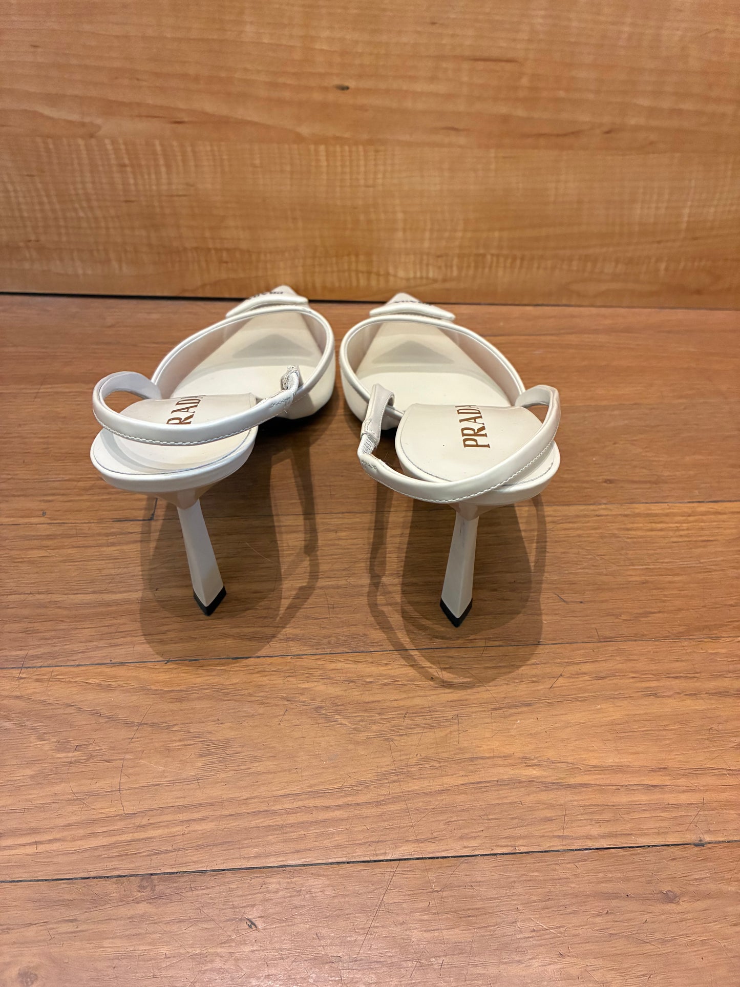 Prada Mesh Fabric Slingback Pumps