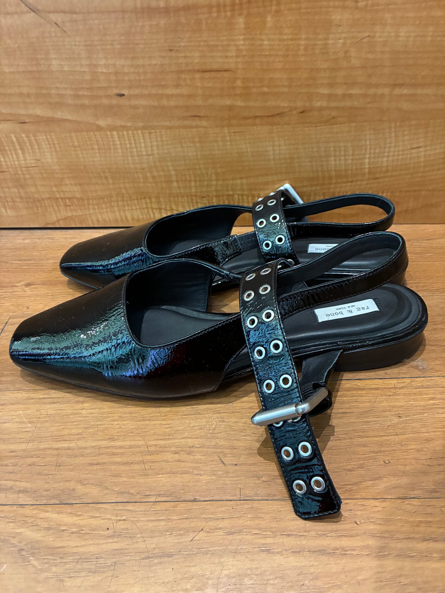 Rag & Bone Astra Leather Slingback Ballerina Flats