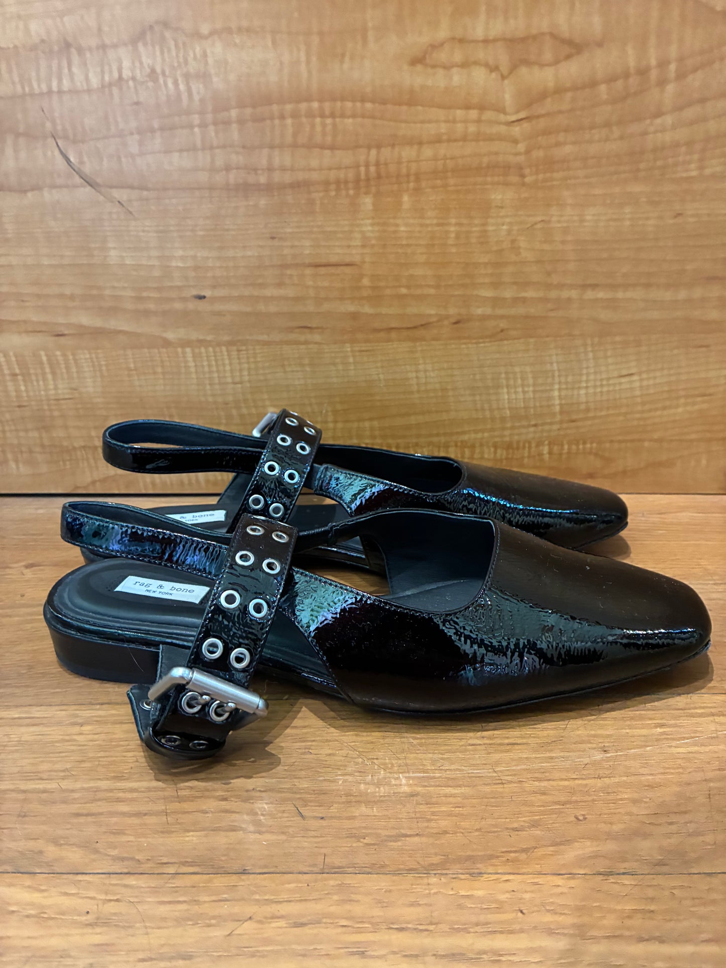Rag & Bone Astra Leather Slingback Ballerina Flats