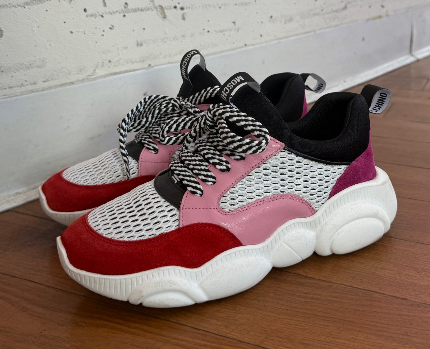 Moschino Teddy Mixed Media Sneaker