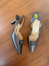 Load image into Gallery viewer, Chanel Satin Crystal Slingback Sandals Size 8.5
