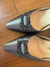 Load image into Gallery viewer, Chanel Satin Crystal Slingback Sandals Size 8.5
