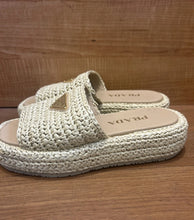 Load image into Gallery viewer, Prada Women’s Crochet Flatform Slides Size EU 35
