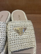 Load image into Gallery viewer, Prada Women’s Crochet Flatform Slides Size EU 35
