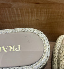 Load image into Gallery viewer, Prada Women’s Crochet Flatform Slides Size EU 35
