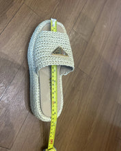 Load image into Gallery viewer, Prada Women’s Crochet Flatform Slides Size EU 35

