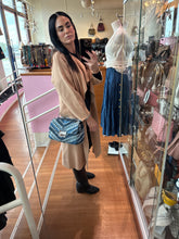 Load image into Gallery viewer, Michael Kors Sloan Large Denim Chevron Shoulder Bag
